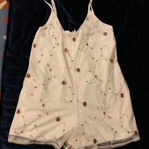 White floral romper
